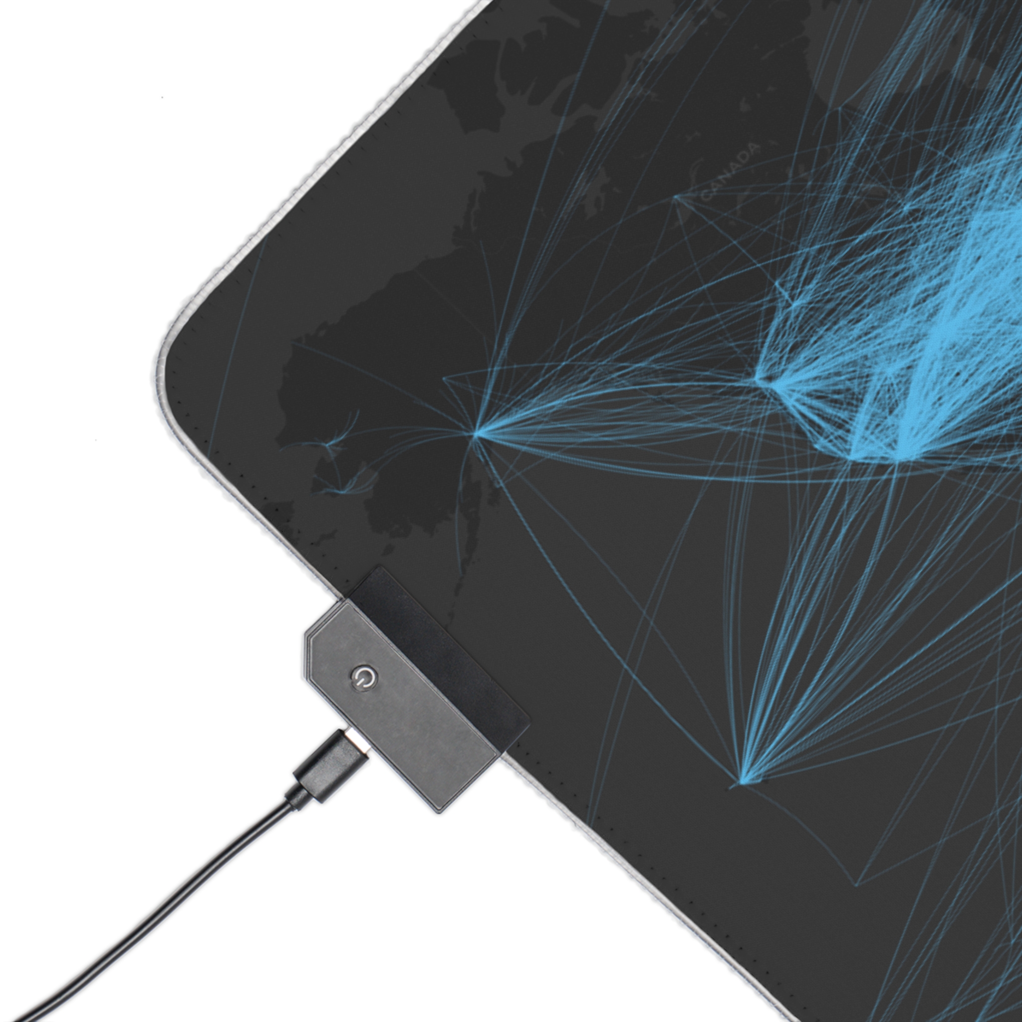 LED Gaming Mouse Pad — RGB Edge World Map Design, Large Desk Mat for Gamers - Image 3