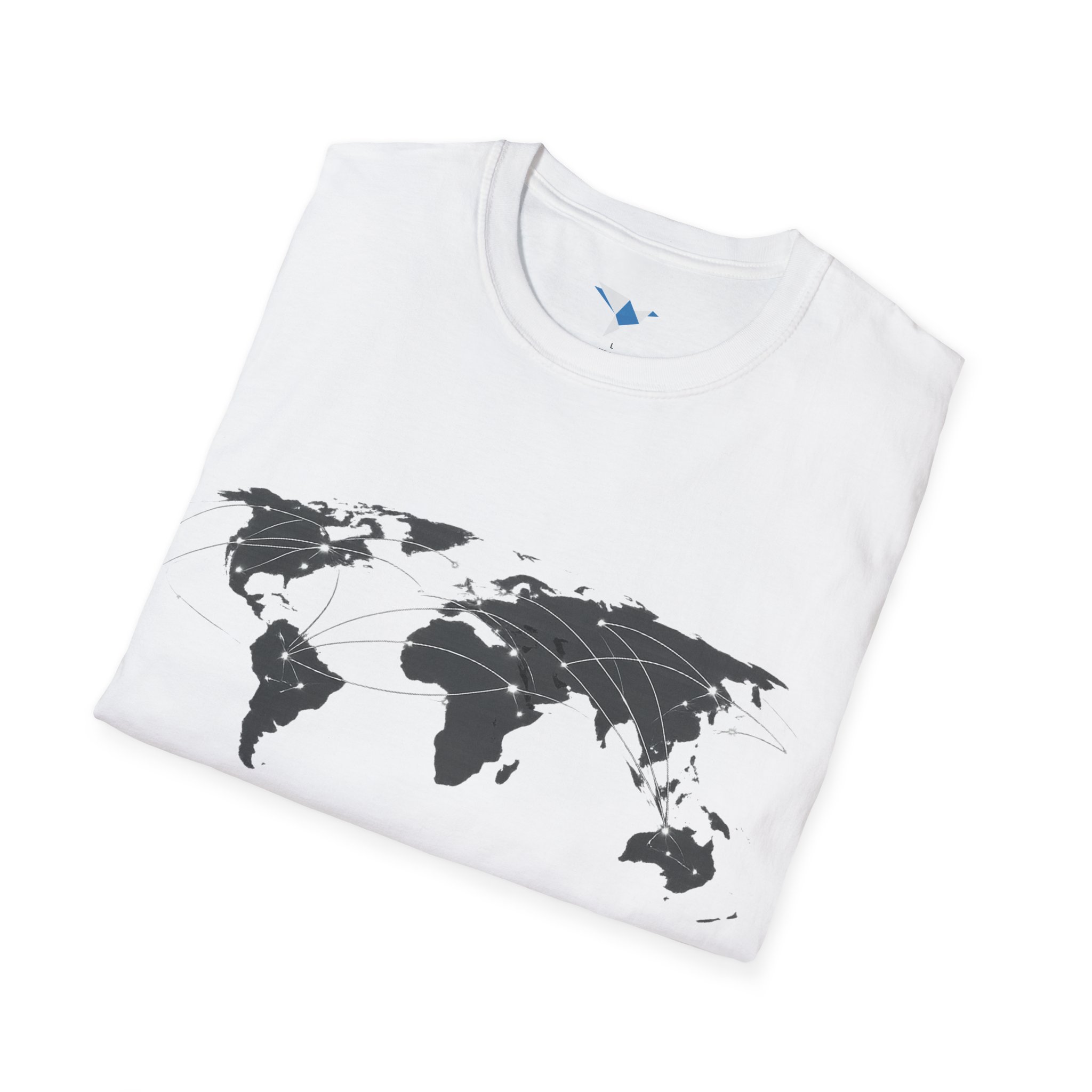 World Map 'FLYLAT' Travel T-Shirt — Est. 2020 Graphic Tee for Travelers - Image 4